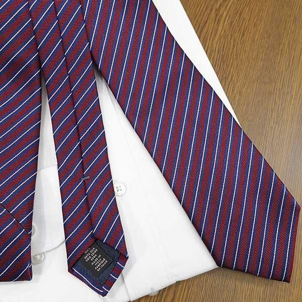 ZEGNA エルメネジルド ゼニア ネクタイ ボルドー/ネイビー