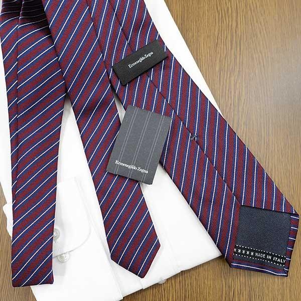 ZEGNA（ゼニア） エルメネジルド ネクタイ ボルドー/ネイビー EZB138