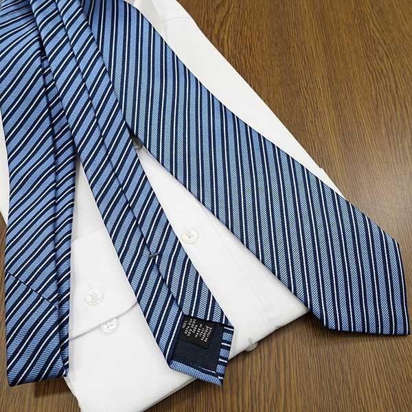 ZEGNA エルメネジルド ゼニア ネクタイ ライトブルー/ネイビー
