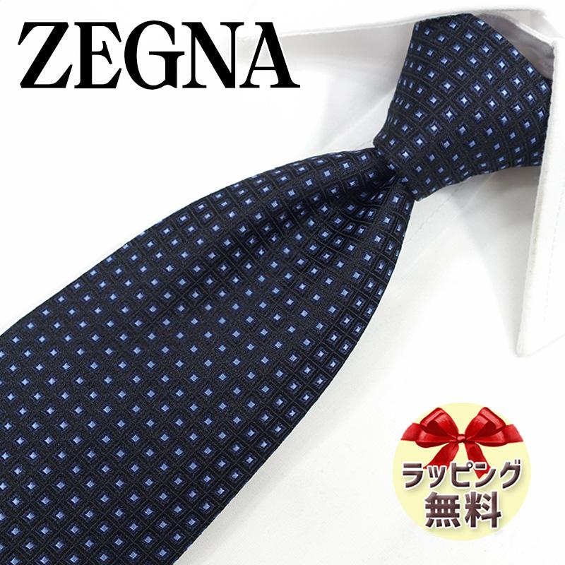 ZEGNA（ゼニア） ネクタイ ブランド ブラック/ブルー EZB190【ブランド
