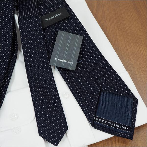 クリアランスセール15600円→14800円 エルメネジルド ゼニア ネクタイ ブラック/ネイビー EZB46 【メンズ ビジネス オシャレ プレゼント】|redrose|03
