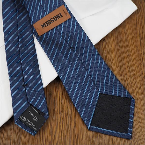 MISSONI（ミッソーニ） ネクタイ ブランド (8cm幅) ネイビー/ブルー