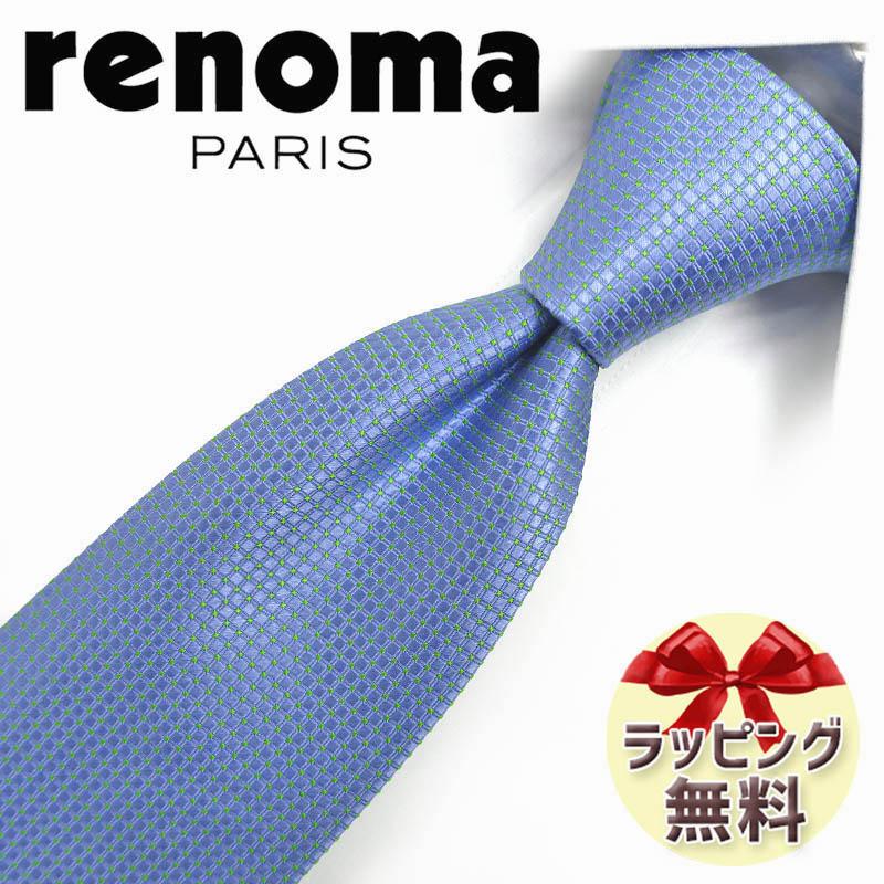 renoma（レノマ） ネクタイ RE62 ライトブルー/ライトグリーン