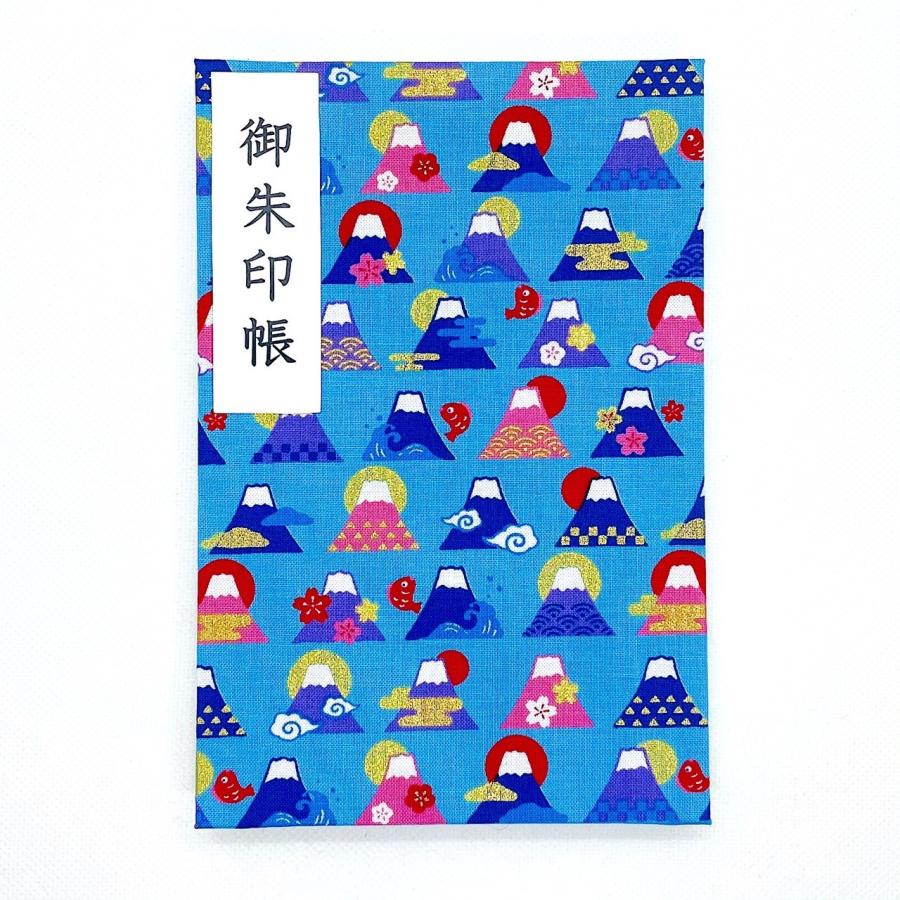 御朱印帳 大判【富士山】御城印帳 蛇腹タイプ 表題シール付き 送料無料