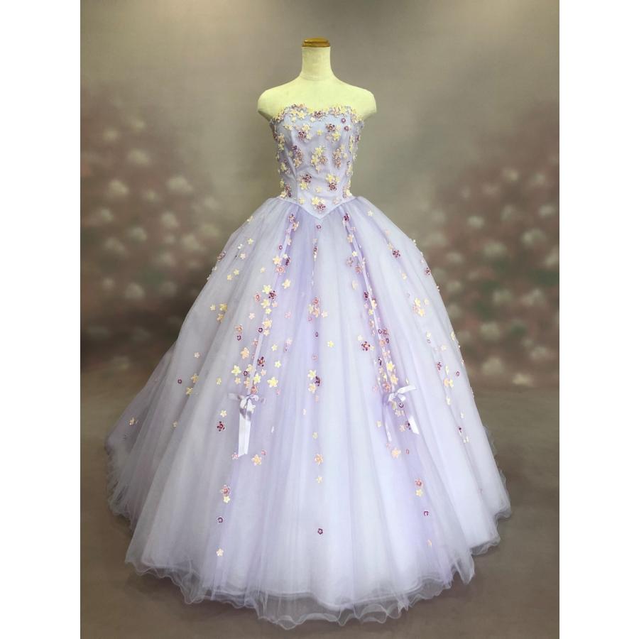 ウエディングドレス・カラー ES-1147 パープル【花嫁・安い ウエディングドレス・カラー ES-1147 パープル【花嫁・安い