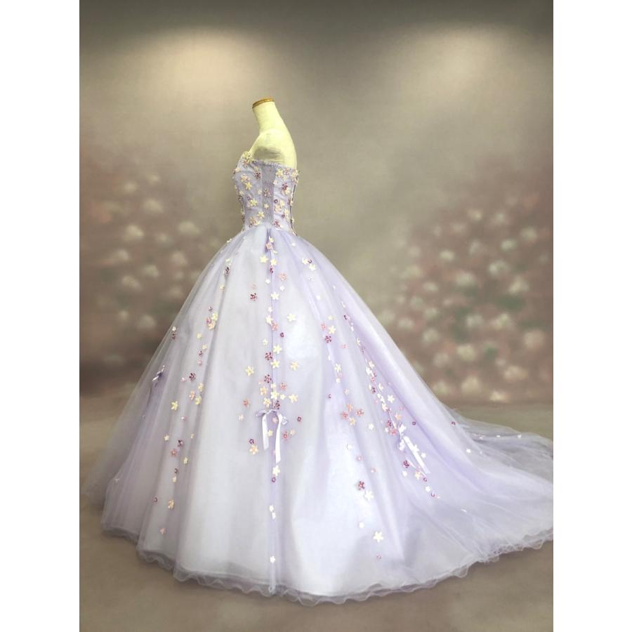 ウエディングドレス・カラー ES-1147 パープル【花嫁・安い ウエディングドレス・カラー ES-1147 パープル【花嫁・安い