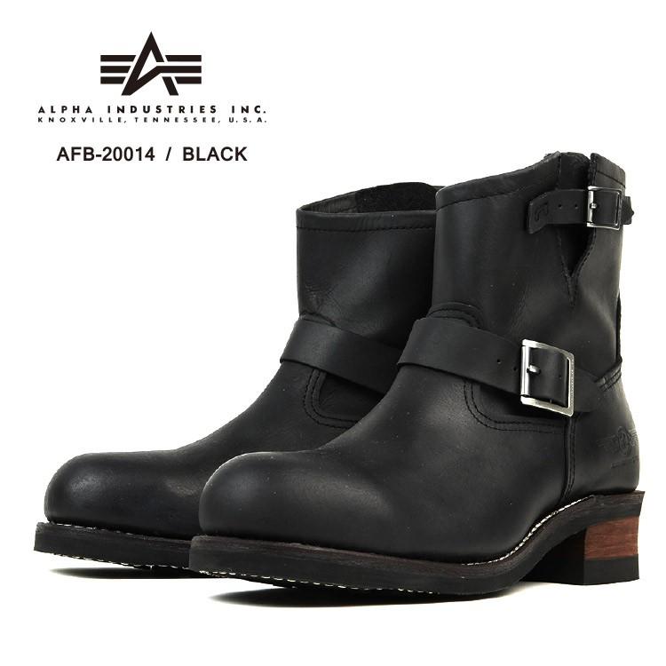 ALPHA INDUSTRIES アルファ インダストリーズ AFB-20014 ブーツ エンジニアブーツ ショート メンズ 本革 スチールトゥ 靴  :afb-20014:レッドテント-セカンド 通販 