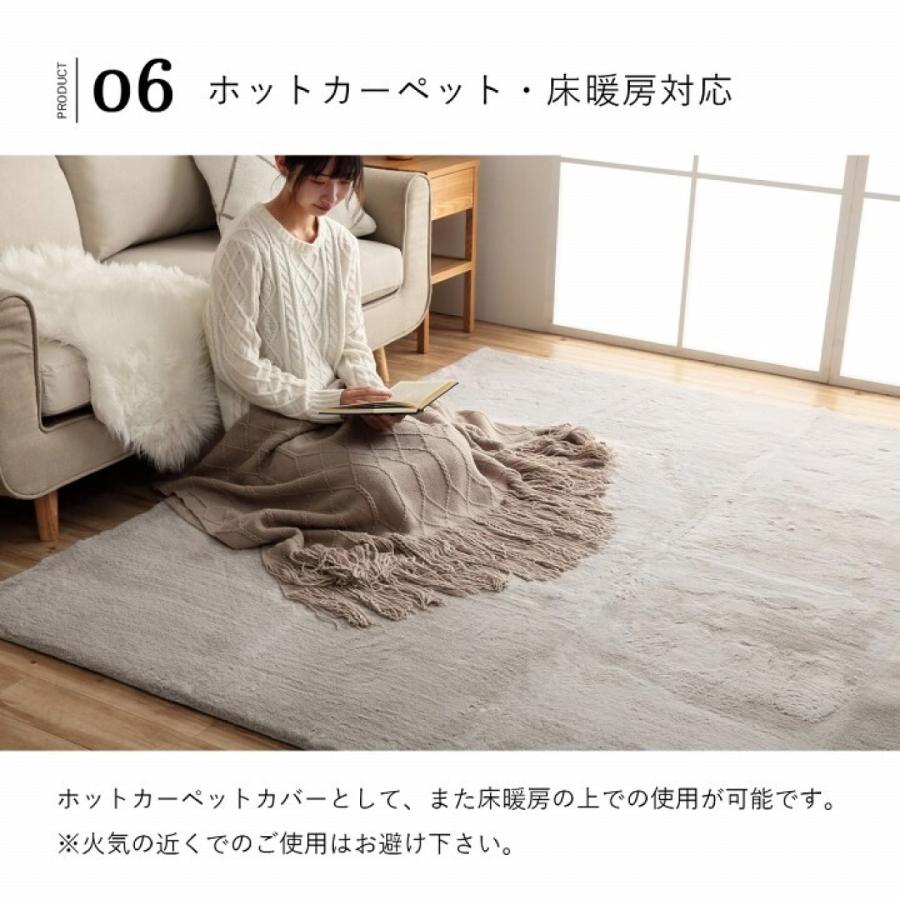 種類22：200×300cm/ミルキーベージュ ラグマット ホットカーペット 5