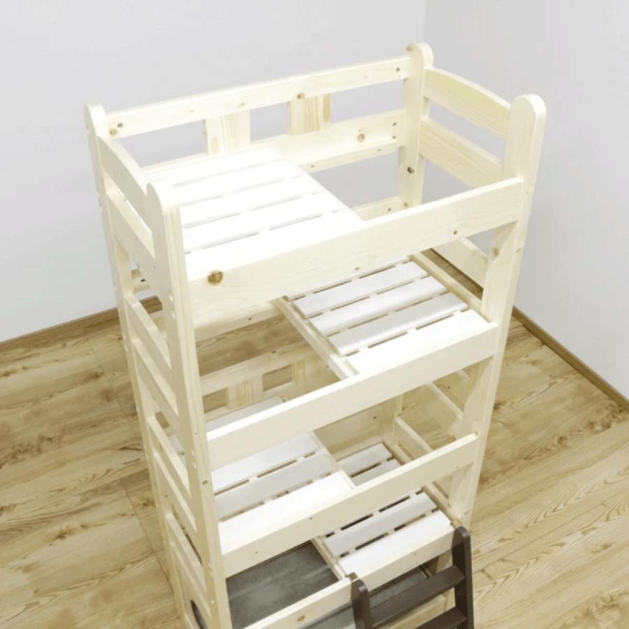 秘密基地みたいなペットベッド キャットタワー ペット小屋 5段ベッド はしご パイン材 ペット家具 送料無料_12