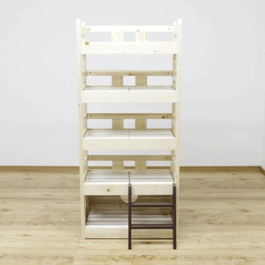 秘密基地みたいなペットベッド キャットタワー ペット小屋 5段ベッド はしご パイン材 ペット家具 送料無料_4