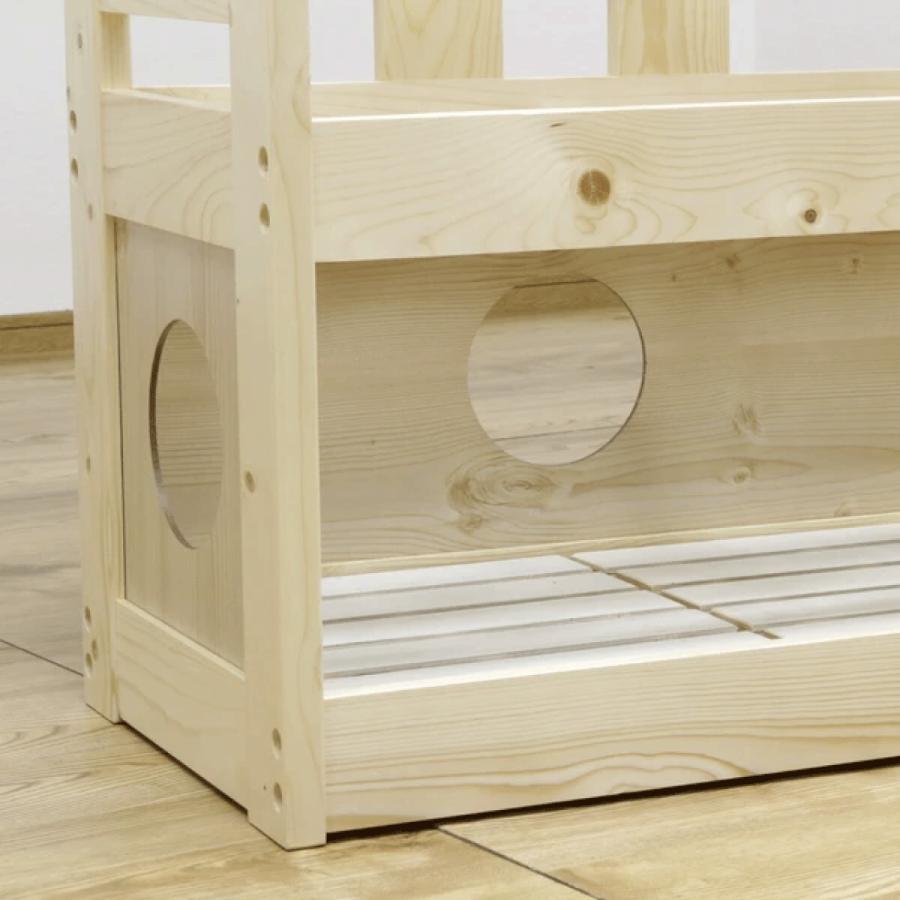秘密基地みたいなペットベッド キャットタワー ペット小屋 5段ベッド はしご パイン材 ペット家具 送料無料_6
