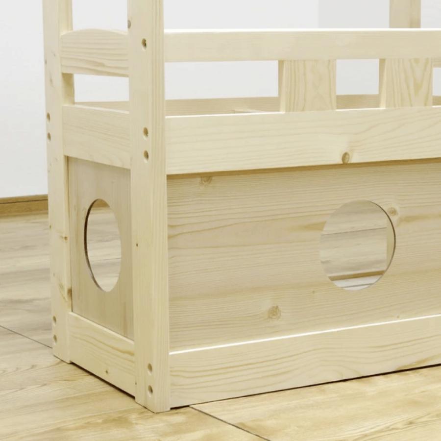 秘密基地みたいなペットベッド キャットタワー ペット小屋 5段ベッド はしご パイン材 ペット家具 送料無料_7