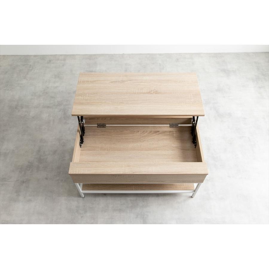 【幅80cm】Fika 昇降式センターテーブル　マーブルホワイト Fika 昇降式センター テーブル 幅80cm 3色 ナチュラル ブラウン