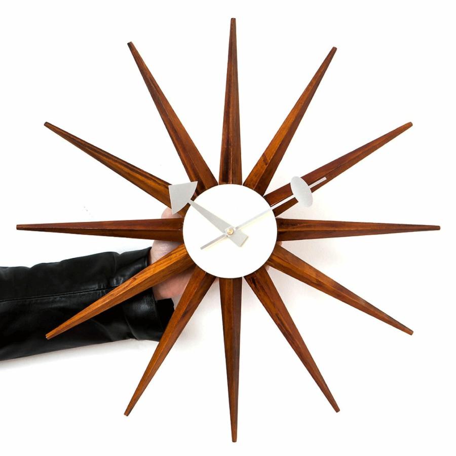 ジョージネルソン＞サンバーストクロック ブラウン モダン おしゃれ