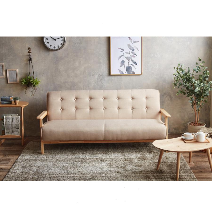 NEW RETRO オリジナル 3人掛けソファ 165cm×72cm ダークブラウン