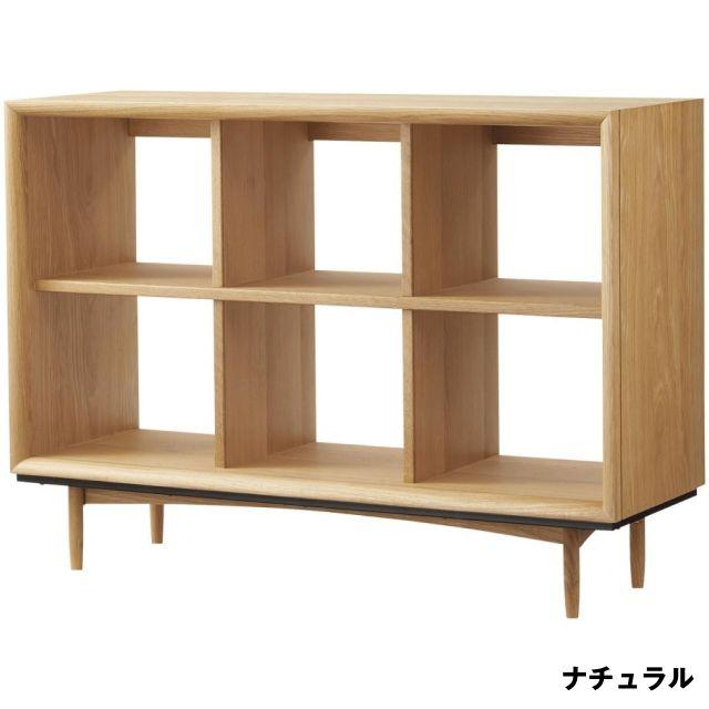 オープンシェルフ ラック 2段 ディスプレイ 2カラー ブラウン ナチュラル W100×D34×H72cmリビング収納 3×3デザイン 9マス 本_4