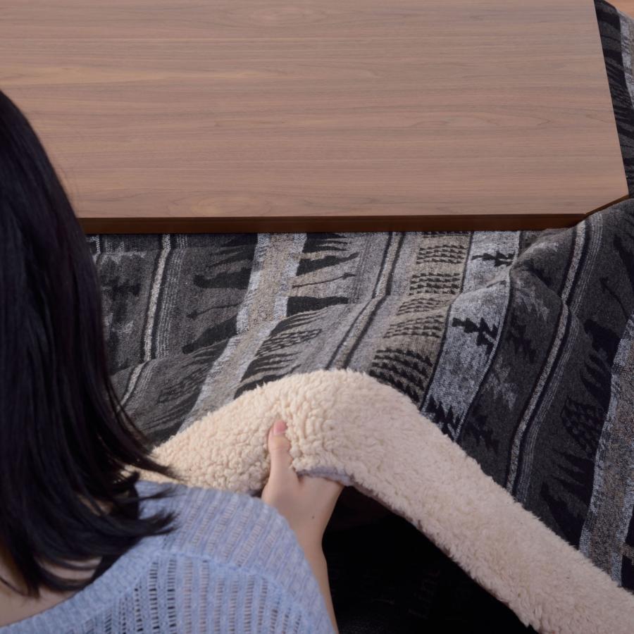 長方形 こたつ 105×75cm オールシーズン ブラウン こたつテーブル 木製