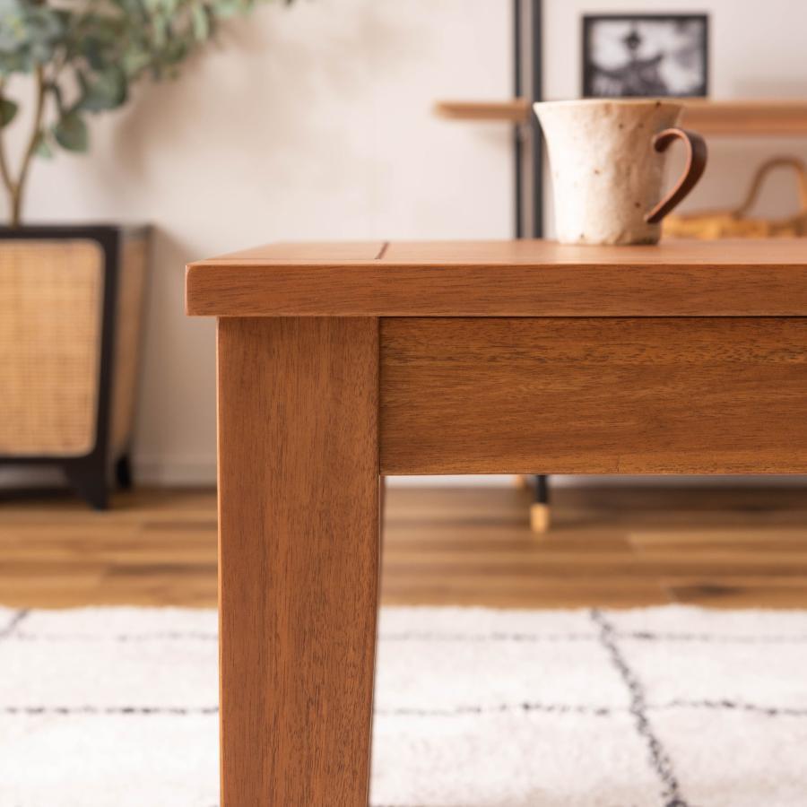 長方形 こたつ 105×60cm テーブル ブラウン おしゃれ コタツ 天然木