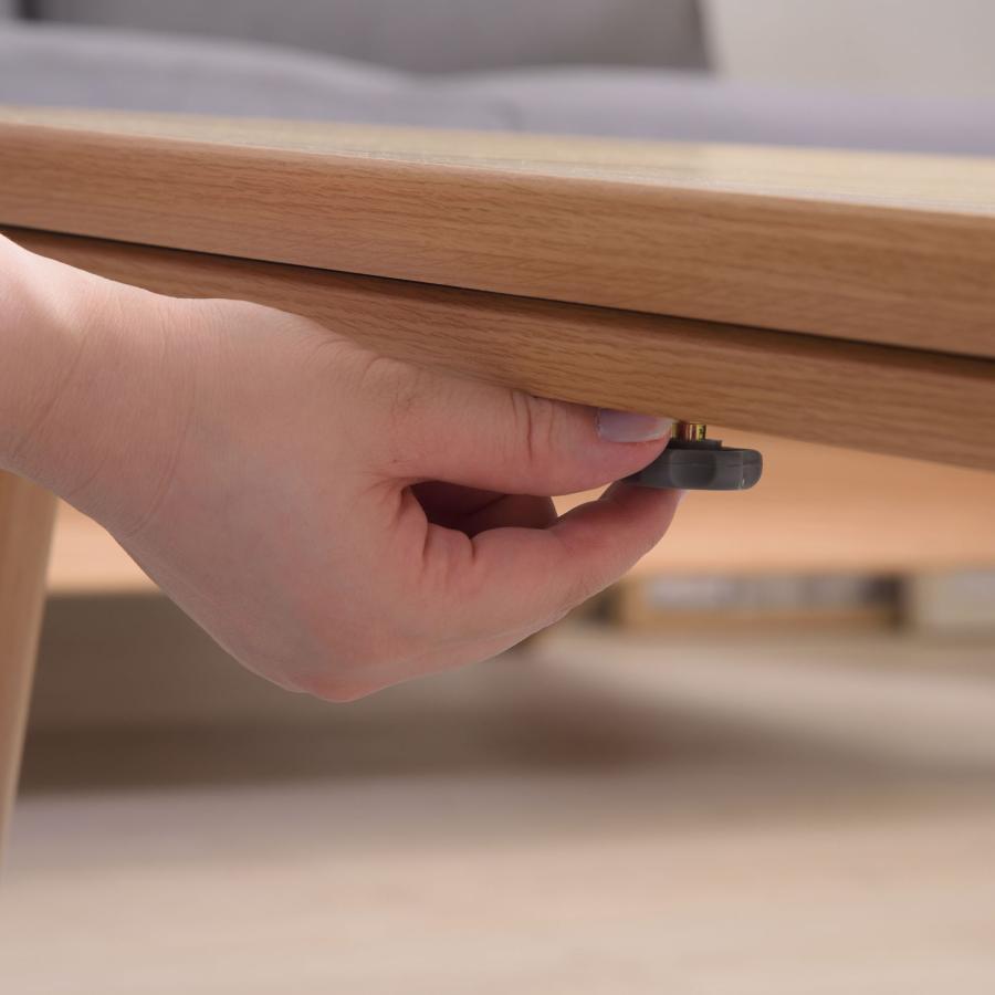 フラットヒーター こたつ 105×75cm 2色 ブラウン ナチュラル こたつテーブル カーボンヒーター 遠赤外線効果 薄型ヒーター 天然木 手元コントローラー 送料無料の画像
