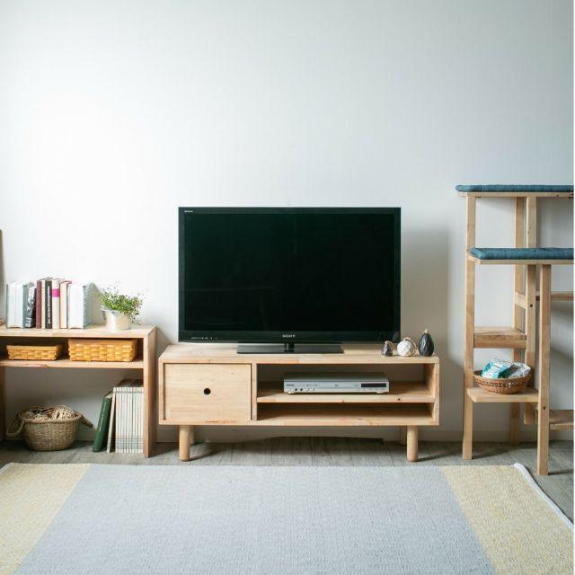 幅114cm テレビボード 天然木をふんだんに使ったナチュラルシリーズ