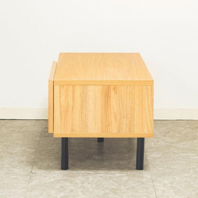 ナチュラルなラタン風素材が特徴のテレビ台 ＜90ローボード マルシェ＞ W90×D40×H36cm ラタン調 脚付き テレビラック TVボード T_5