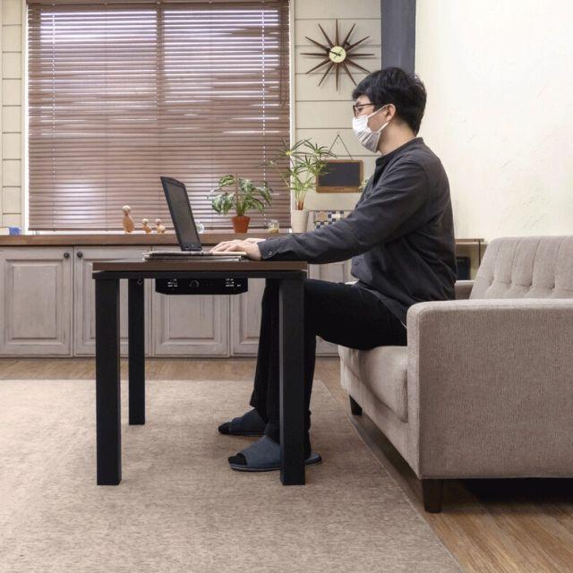 ソファ対応　ハイタイプコタツ　80×60 ウォールナット ソファ対応ハイタイプコタツ 80x60cm カラー ブラウン