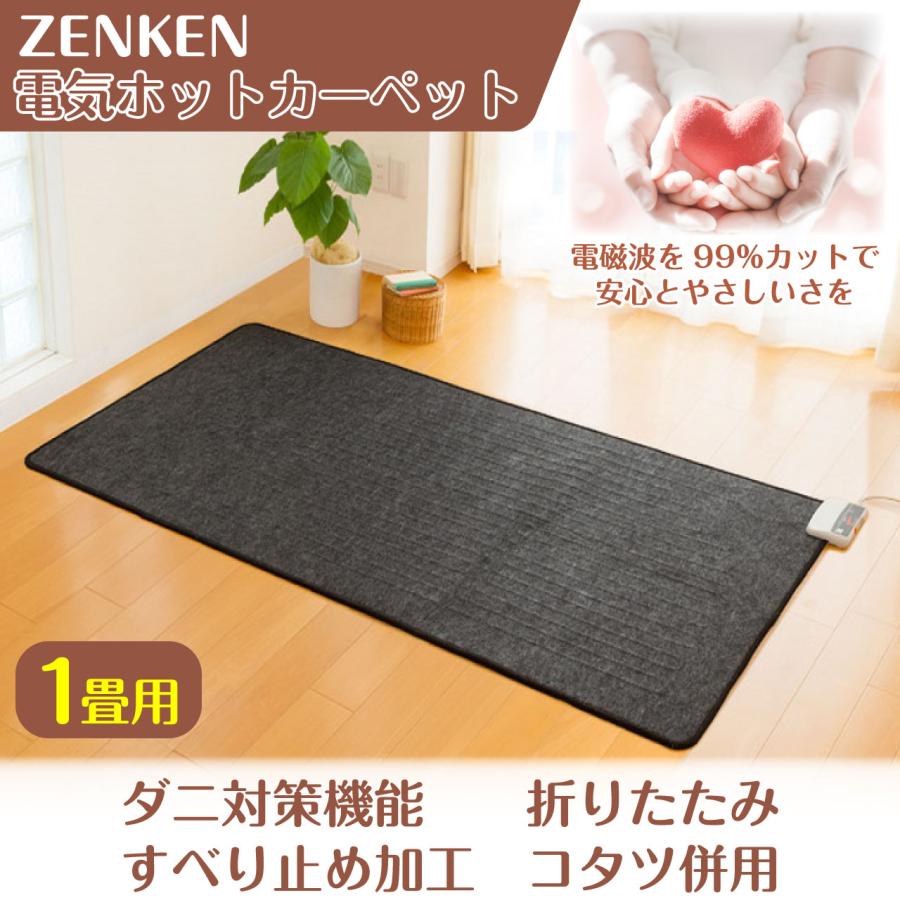 電気 ホットカーペット 1畳 電磁波99%カット 電気カーペット ZCB-10P