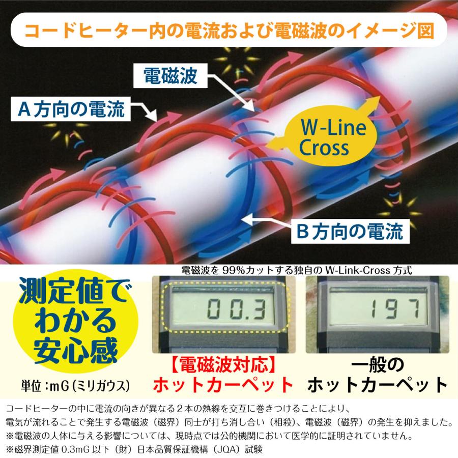 電気 ホットカーペット 1畳 電磁波99%カット 電気カーペット ZCB-10P 絨毯 ラグ 省エネ 一人用 暖房 ゼンケン 本体のみの画像