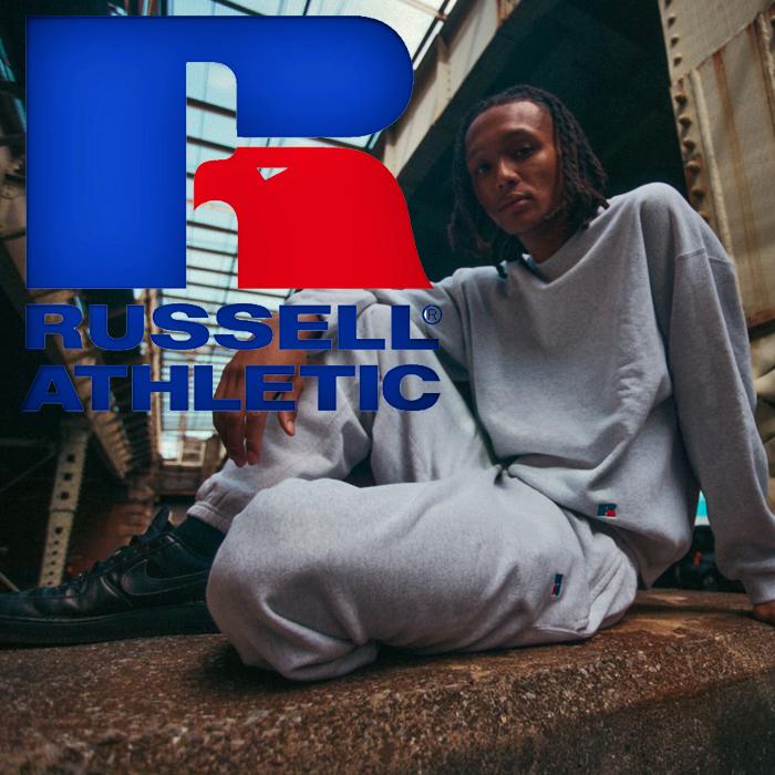 【NAVY】RUSSELL ATHLETIC / 別注 USA クルーネック スウェット B:MING by BEAMS（ビーミング by ビームス）RUSSELL ATHLETIC / 別注