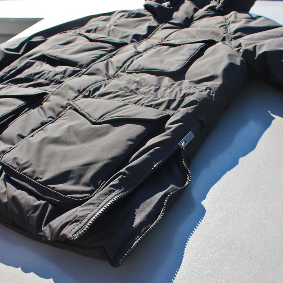 PYRENEX ピレネックス　BAZUS バズス　DOWN JACKET ダウンジャケット MILITARY ミリタリー FIELD JACKET フィールドジャケット　BLACK M-L　HMW002　送料無料！の画像