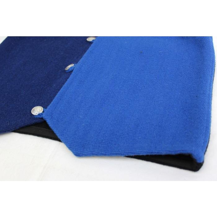 CENTINELA TRADITIONAL ARTS 別注 CRAZY PATTERN CHIMAYO VEST クレイジー パターン MENS メンズ 冬物 ハンドメイド WOOL ウール INDIGO/ROYAL/BLACKの画像
