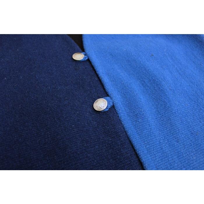 CENTINELA TRADITIONAL ARTS 別注 CRAZY PATTERN CHIMAYO VEST クレイジー パターン MENS メンズ 冬物 ハンドメイド WOOL ウール INDIGO/ROYAL/BLACKの画像