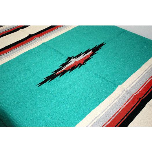 キャンプ アウトドア グランピング リビング ソファー ラグマット 絨毯 大判 全10色 El Paso Saddle Blanket ダイヤモンド ブランケット ティール 送料無料｜redwood｜02