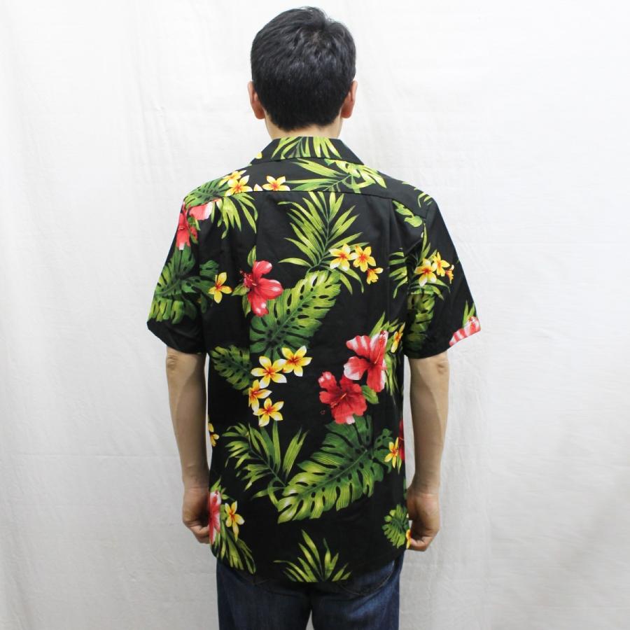 【送料無料】Robert J. Clancey 102C.TR Broadcloth Traditional Aloha Shirt トラディショナル アロハ シャツ 半袖 MENS メンズ ハワイ製 Black ブラック S-L｜redwood｜02