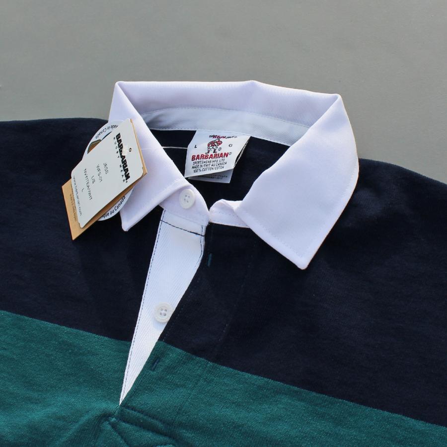 BARBARIAN ネイビー ラガーシャツ RUGBY shirt Barbarian 4
