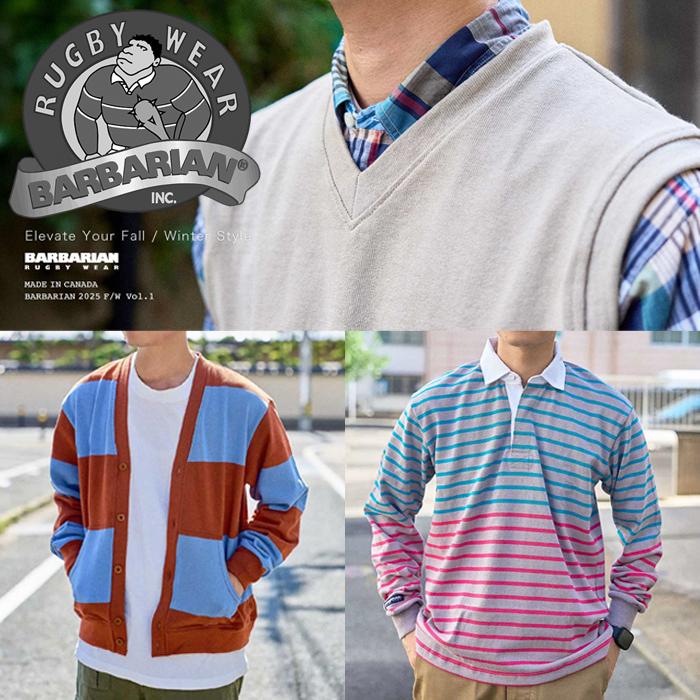 D*i様 BARBARIAN 未使用品　茶　ストライプ ラガーシャツ　カナダ製 楽天市場】BARBARIAN（バーバリアン）12oz ラガーシャツ オルタネ
