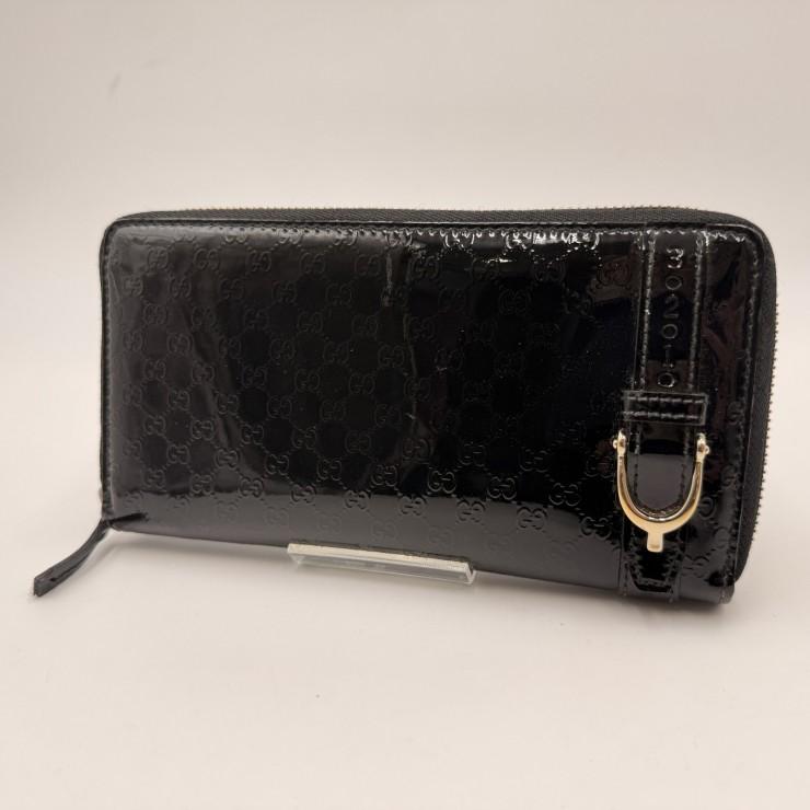 GUCCI（グッチ） マイクログッチシマ ラウンドファスナー長財布 