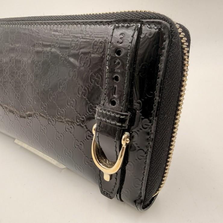 GUCCI（グッチ） マイクログッチシマ ラウンドファスナー長財布 