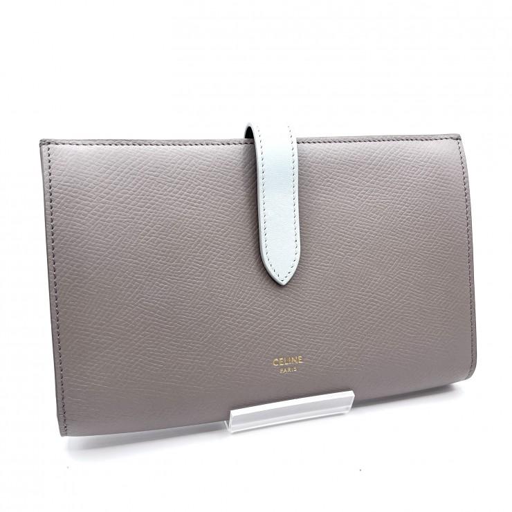 CELINE（セリーヌ） ラージ ストラップウォレット 長財布 グレインド