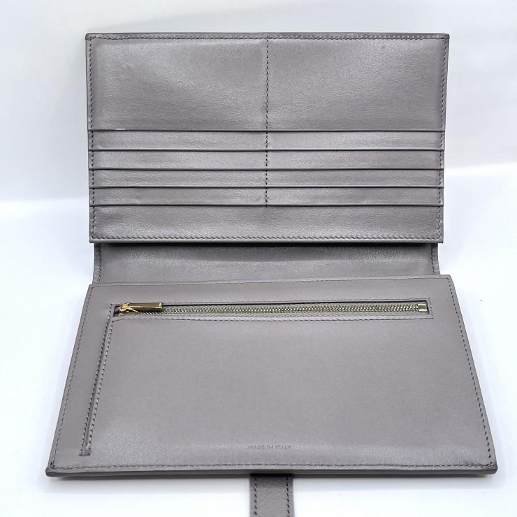 CELINE（セリーヌ） ラージ ストラップウォレット 長財布 グレインド