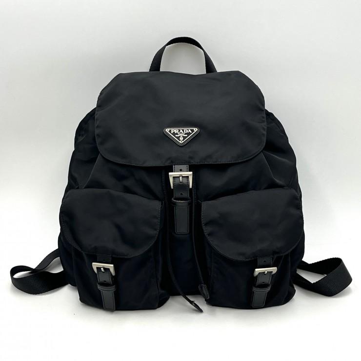 PRADA（プラダ） ナイロン バックパック リュック ブラック レザー