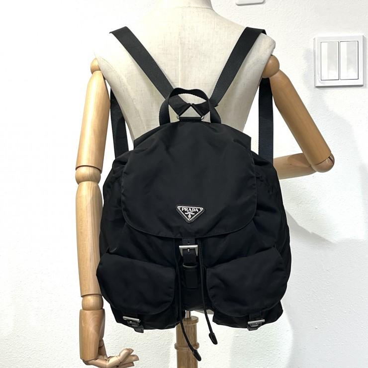 PRADA（プラダ） ナイロン バックパック リュック ブラック レザー