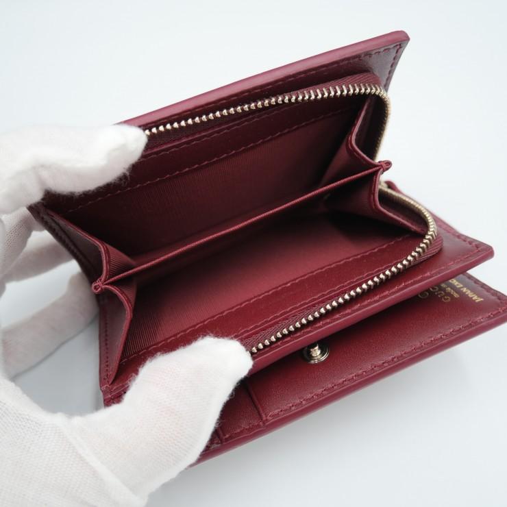 GUCCI（グッチ） ヒグチユウコ 日本限定 二つ折り財布 ボルドー レザー