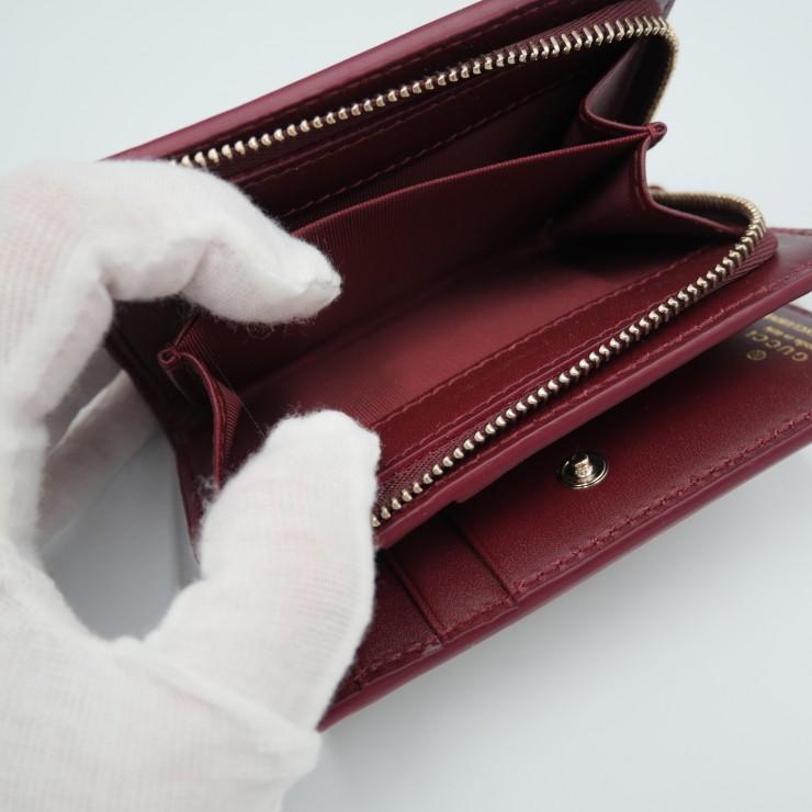 GUCCI（グッチ） ヒグチユウコ 日本限定 二つ折り財布 ボルドー レザー