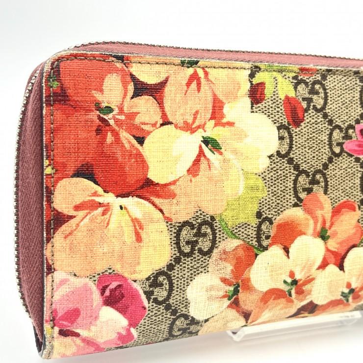 GUCCI（グッチ） GGブルームス ラウンドファスナー長財布 花柄 PVC 