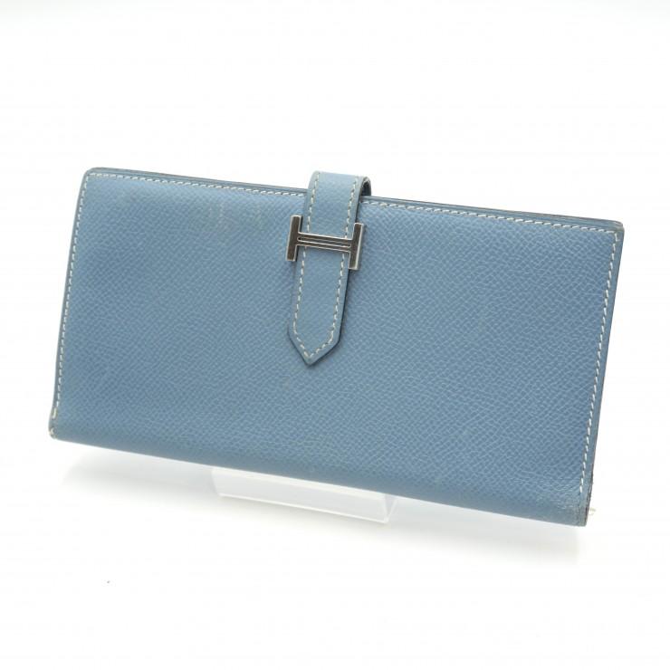 HERMES（エルメス） ベアン クラシック ヴィンテージ 長財布 ブルー