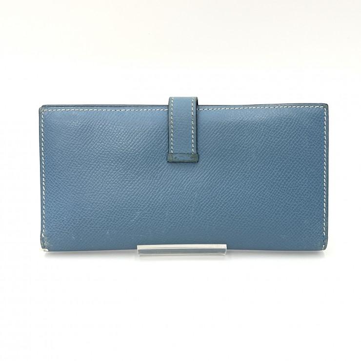 HERMES（エルメス） ベアン クラシック ヴィンテージ 長財布 ブルー