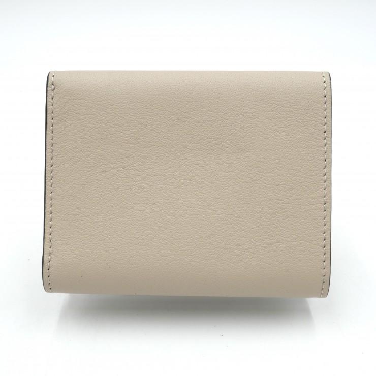 LOEWE（ロエベ） 三つ折り財布 コンパクトウォレット ベージュ レザー