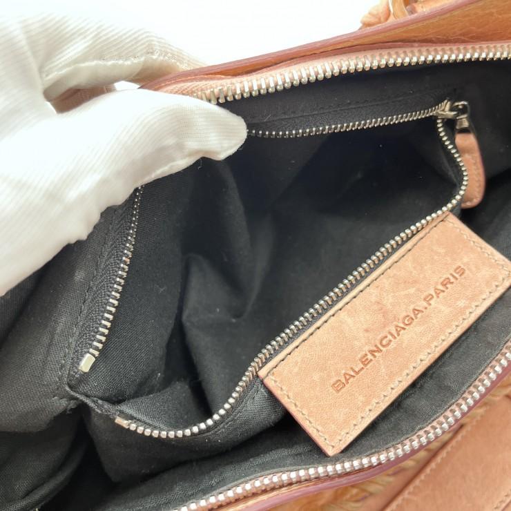BALENCIAGA（バレンシアガ）ジャイアント・シティ 2WAYハンドバッグ ピンク レザー シルバー金具 レディース_12