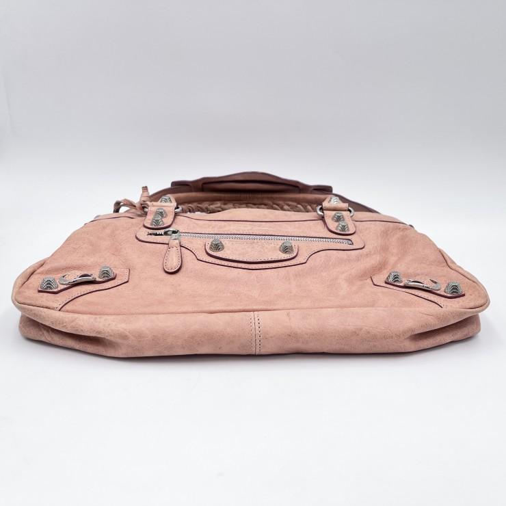 BALENCIAGA（バレンシアガ）ジャイアント・シティ 2WAYハンドバッグ ピンク レザー シルバー金具 レディース_13